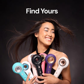 Sèche-Cheveux Axia HaloRing L'ANGE HAIR en utilisation avec brosse ronde