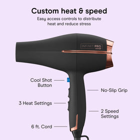 Sèche-cheveux Conair avec réglages de chaleur et de vitesse