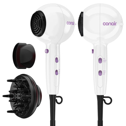 Sèche-cheveux Conair Cake Pop modèle blanc avec design arrondi