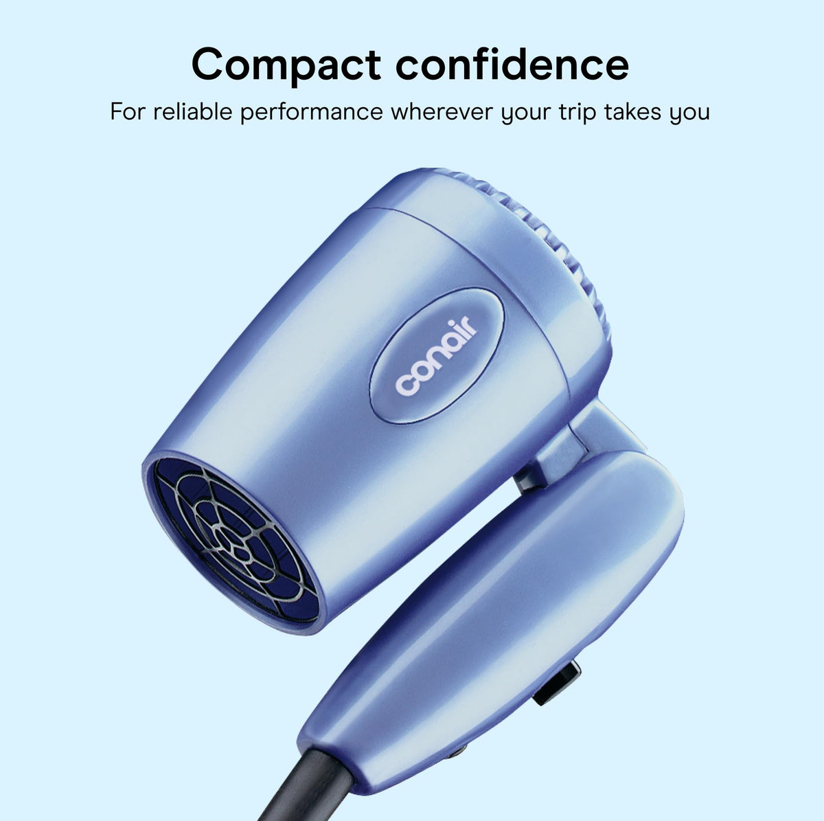 Sèche-cheveux Conair dans une valise de voyage