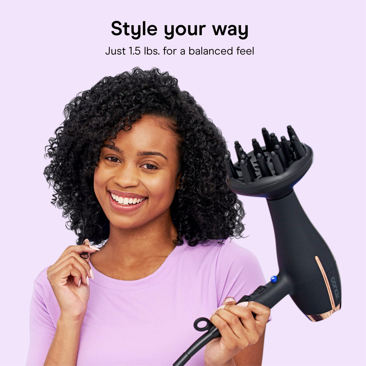 Sèche-cheveux Conair InfinitiPRO en action pour un séchage rapide
