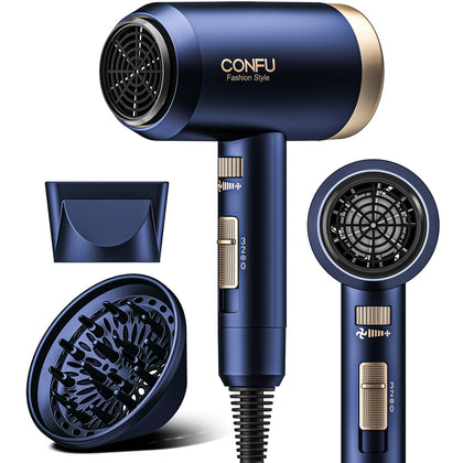 Sèche-cheveux CONFU 1600W avec diffuseur sur fond blanc