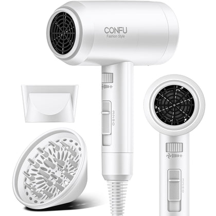 Sèche-cheveux CONFU 1600W vue de face avec diffuseur