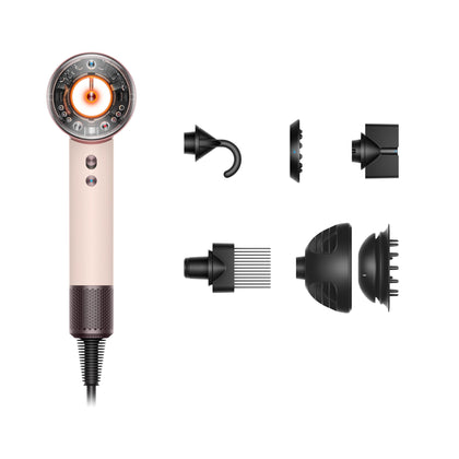 Sèche-cheveux Dyson Supersonic Nural en rose et or vue avant