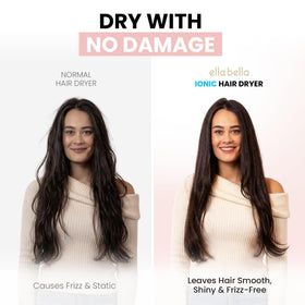 Sèche-Cheveux ELLA BELLA avec réglages de chaleur visibles