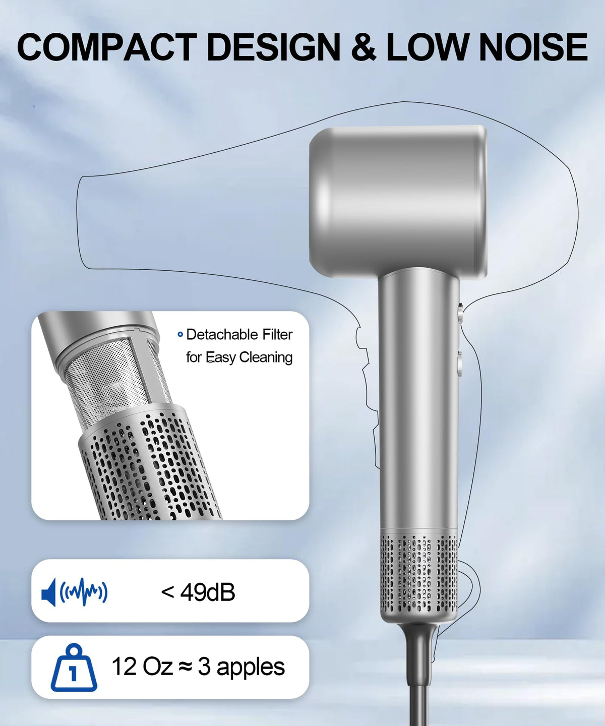 Sèche-Cheveux Flashbase léger sur une table