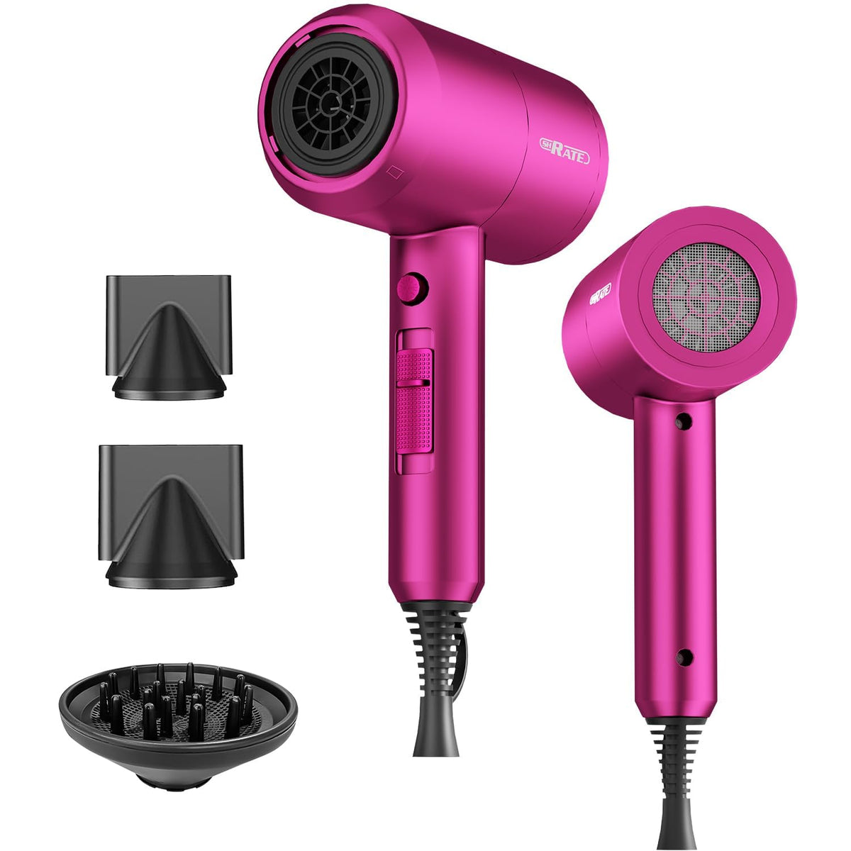 Sèche-cheveux ionique SHRATE avec diffuseur, modèle compact