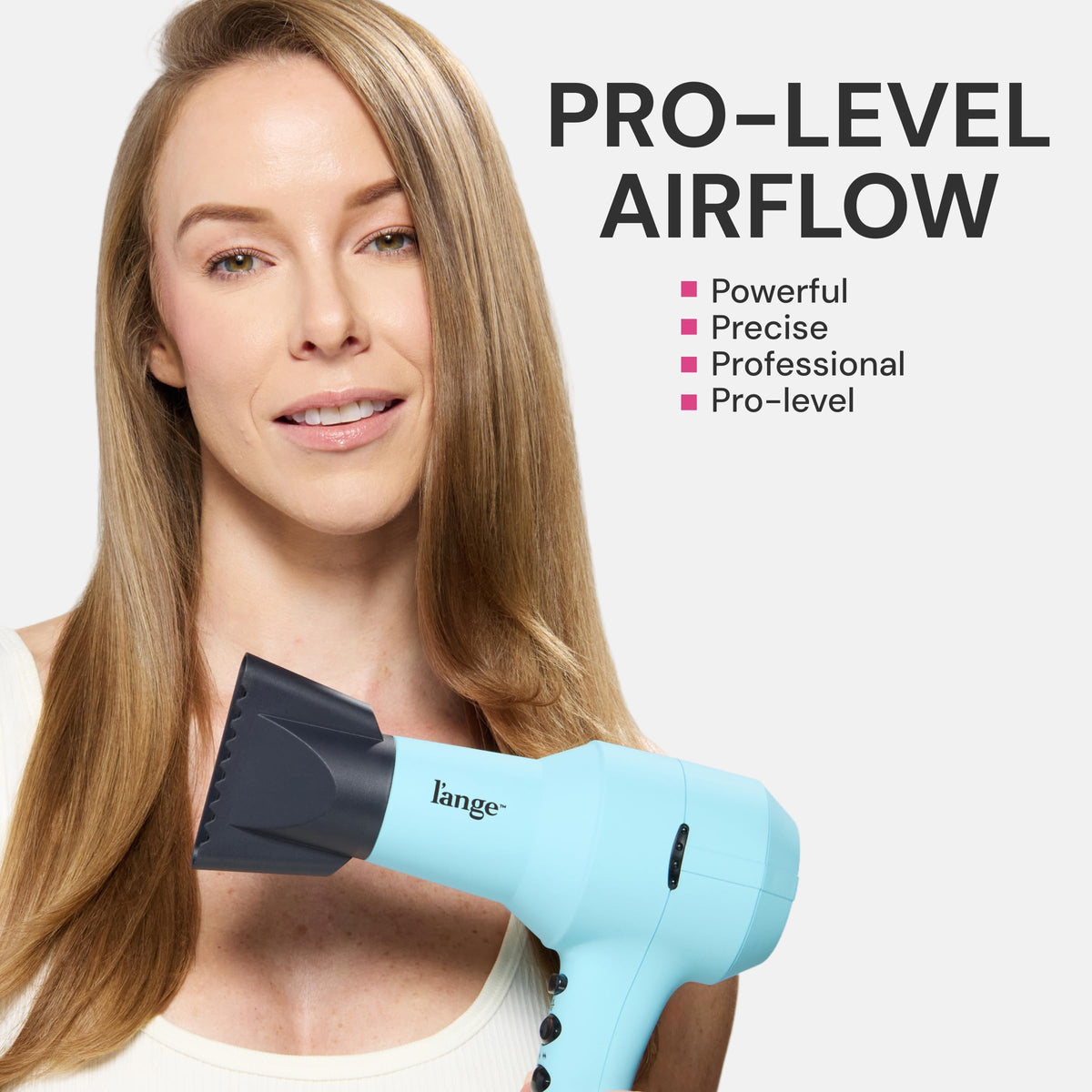 Sèche-cheveux L'ANGE HAIR avec boutons de réglage de vitesse et chaleur
