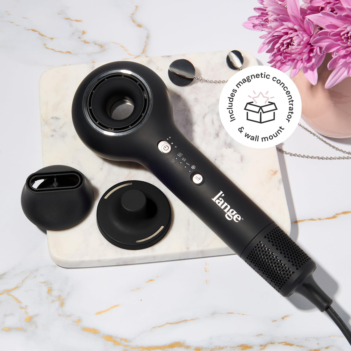 Sèche-cheveux L'ANGE HAIR Axia HaloRing en couleur noire