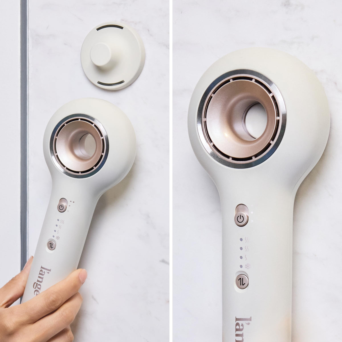 Sèche-Cheveux L'ANGE HAIR Axia HaloRing en utilisation