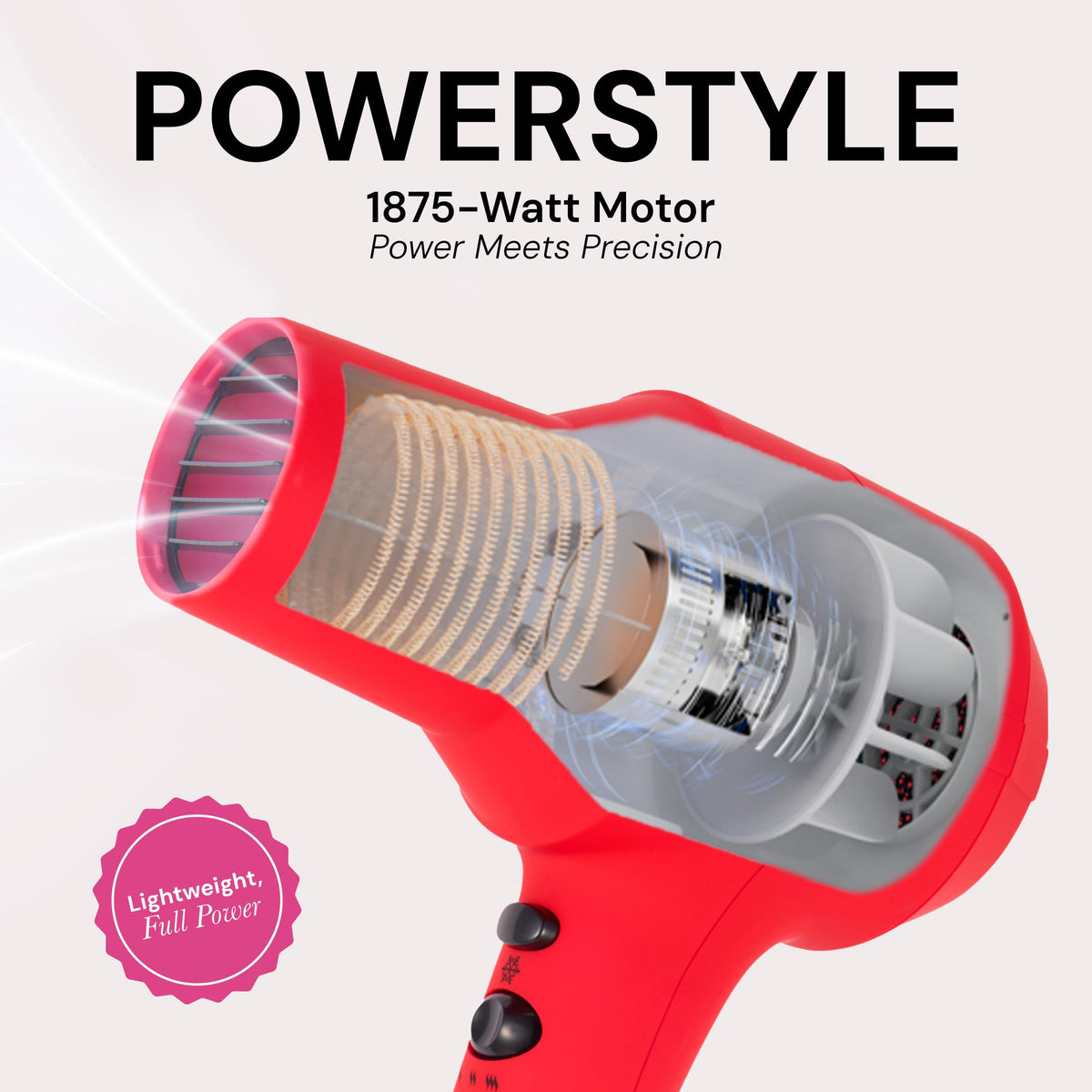 Sèche-Cheveux L'ANGE HAIR PowerStyle Turbo en utilisation