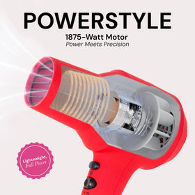 Sèche-Cheveux L'ANGE HAIR PowerStyle Turbo en utilisation