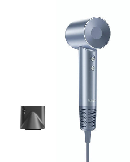 Sèche-cheveux Laifen argenté vue de face avec écran LED