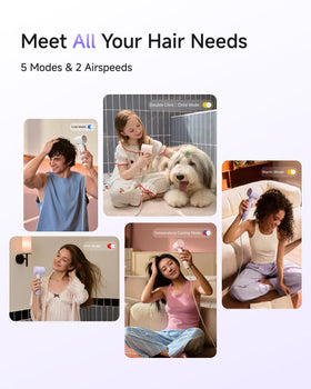 Sèche-cheveux Laifen avec affichage des modes de chaleur