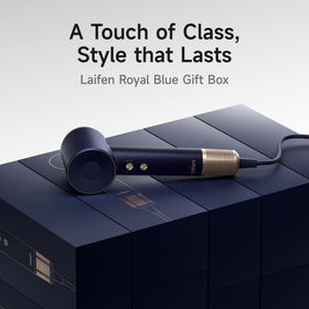 Sèche-cheveux Laifen Premium Royal Blue avec son support mural magnétique
