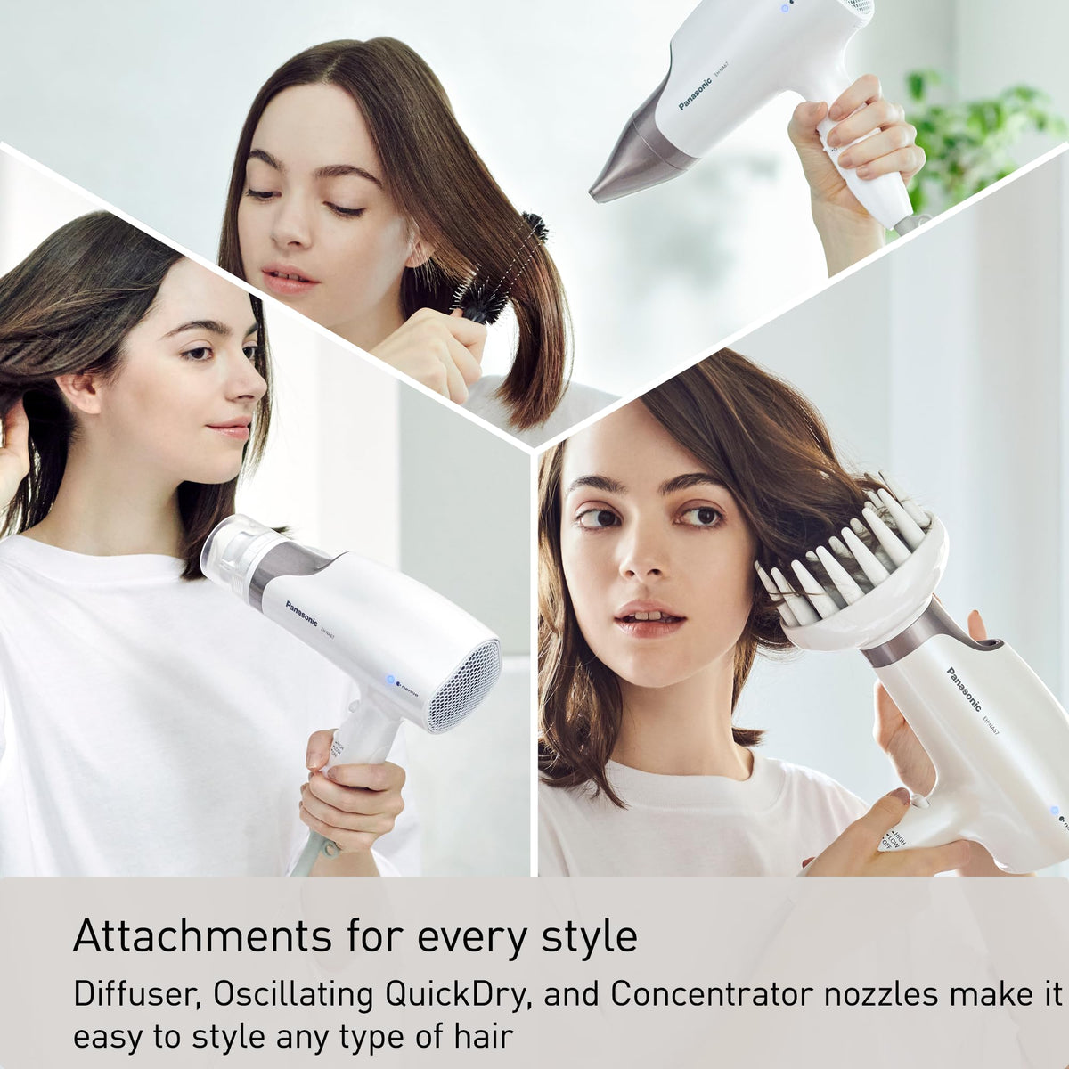 Sèche-Cheveux Panasonic Nanoe EH-NA67-W avec accessoires
