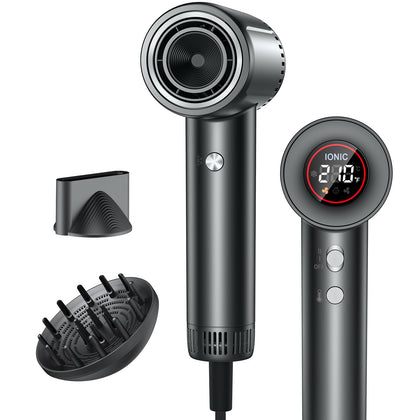 Sèche-cheveux ROUUO professionnel ionic vue avant avec diffuseur