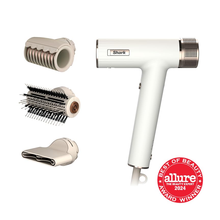 Sèche-Cheveux Shark SpeedStyle HD331 en action avec brosse de lissage