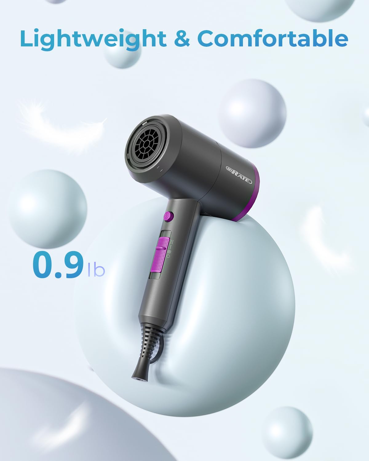 Sèche-Cheveux SHRATE compact et léger sur une table