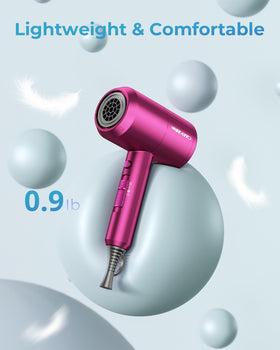 Sèche-cheveux SHRATE en utilisation, séchage des cheveux