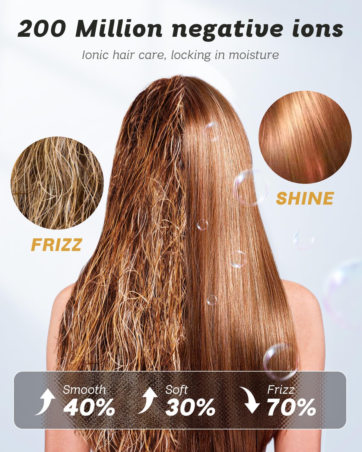 Sèche-Cheveux SUPGALIY en utilisation avec cheveux bouclés