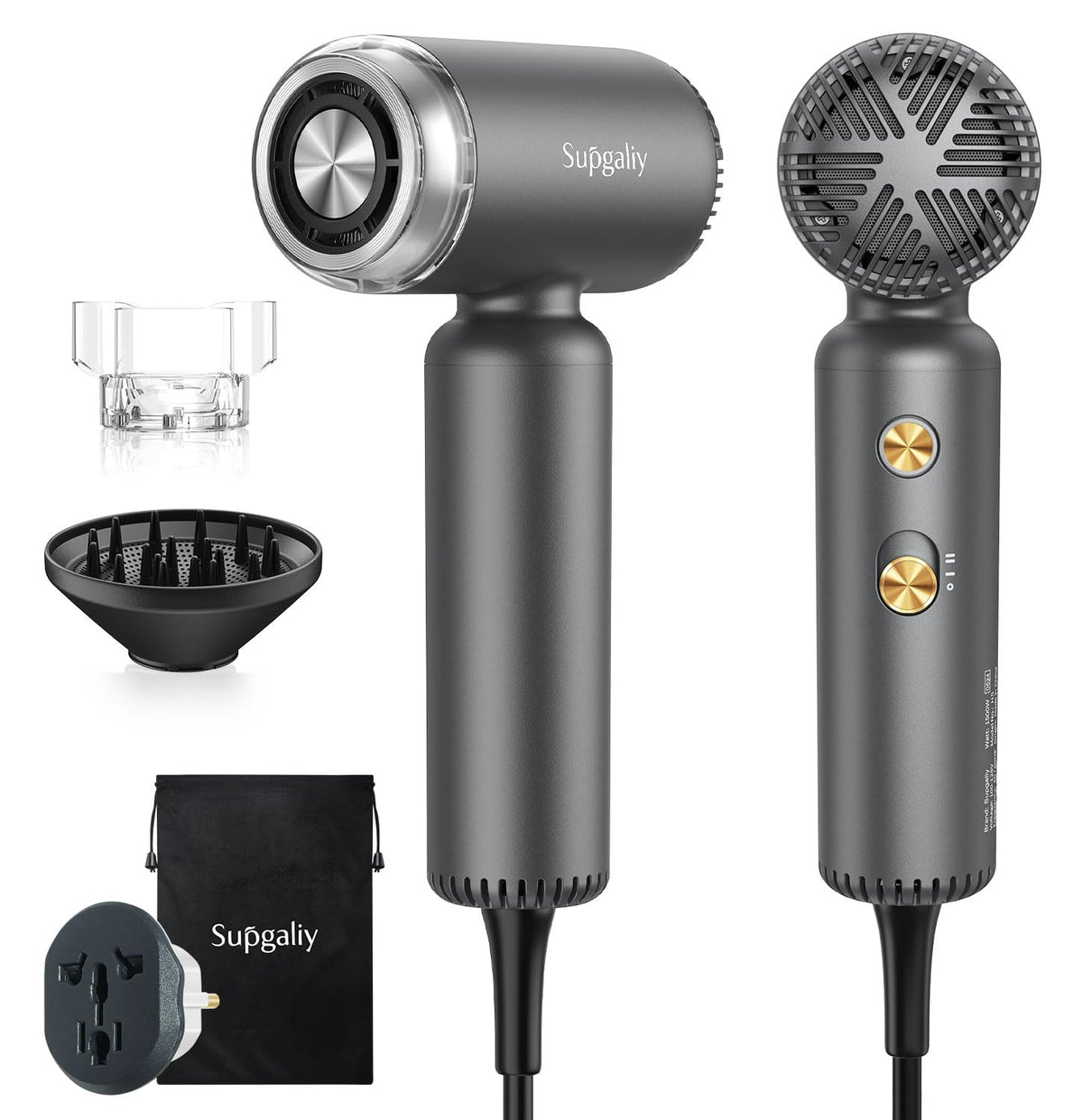 Sèche-Cheveux SUPGALIY vue avant avec diffuseur magnétique
