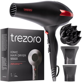 Sèche-Cheveux TREZORO 2000W avec diffuseur noir vue de face