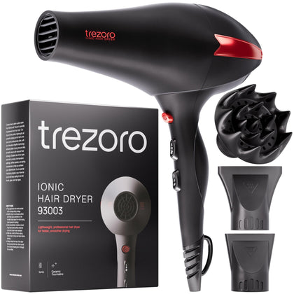Sèche-Cheveux TREZORO 2000W avec diffuseur noir vue de face