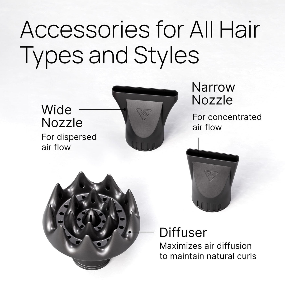 Sèche-Cheveux TREZORO en utilisation sur cheveux longs
