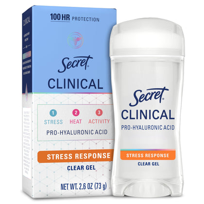Secret Antiperspirant Déodorant Femme 100HR Gel Transparent, vue avant