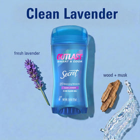 Secret Antiperspirant Déodorant Femme 72h odeur lavande