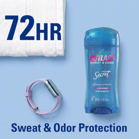 Secret Antiperspirant Déodorant Femme 72h texture gel clair
