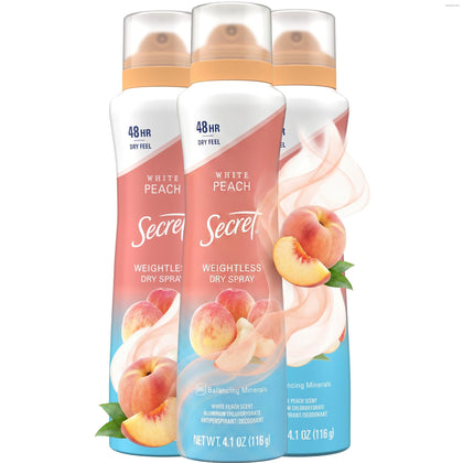 Secret Déodorant Anti-transpirant Spray Femme 48h vue de face