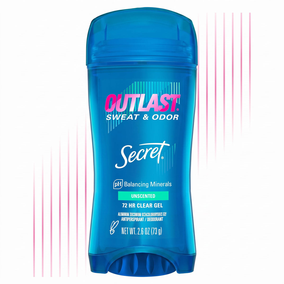 Secret Déodorant Antitranspirant Femme 72h gel transparent vue de face