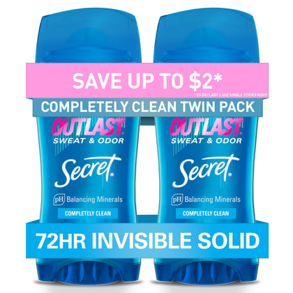Secret Déodorant Antitranspirant Femme 72h pack de 2