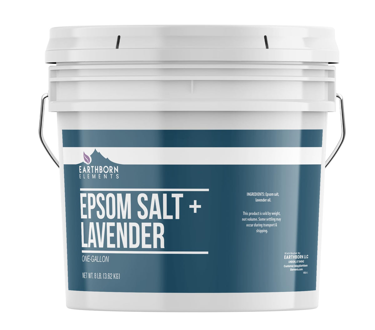 Sel d'Epsom à la lavande Earthborn Elements 3,99 kg vue avant