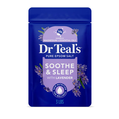 Sel d'Epsom Dr Teal's 1390g avec parfum de lavande vue frontale