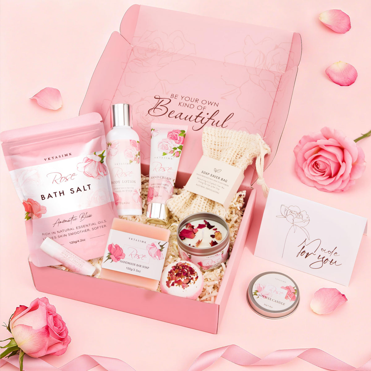 Sels de bain himalayens dans le coffret spa
