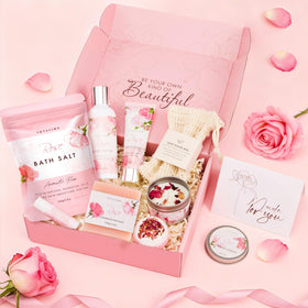 Sels de bain himalayens dans le coffret spa