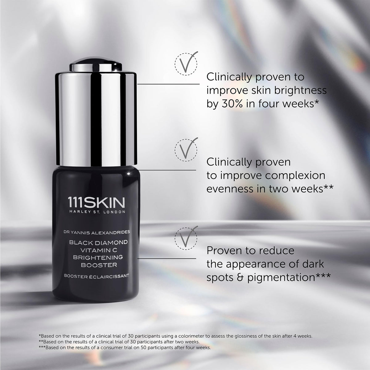Sérum 111SKIN avec arrière-plan esthétique