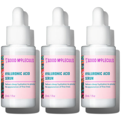 Sérum Acide Hyaluronique Good Molecules pack de 3 flacons de 30 ml