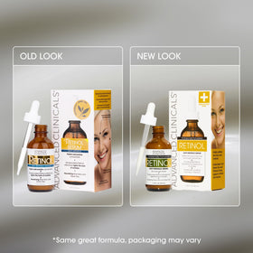 Sérum Advanced Clinicals avec étiquettes sur les ingrédients actifs