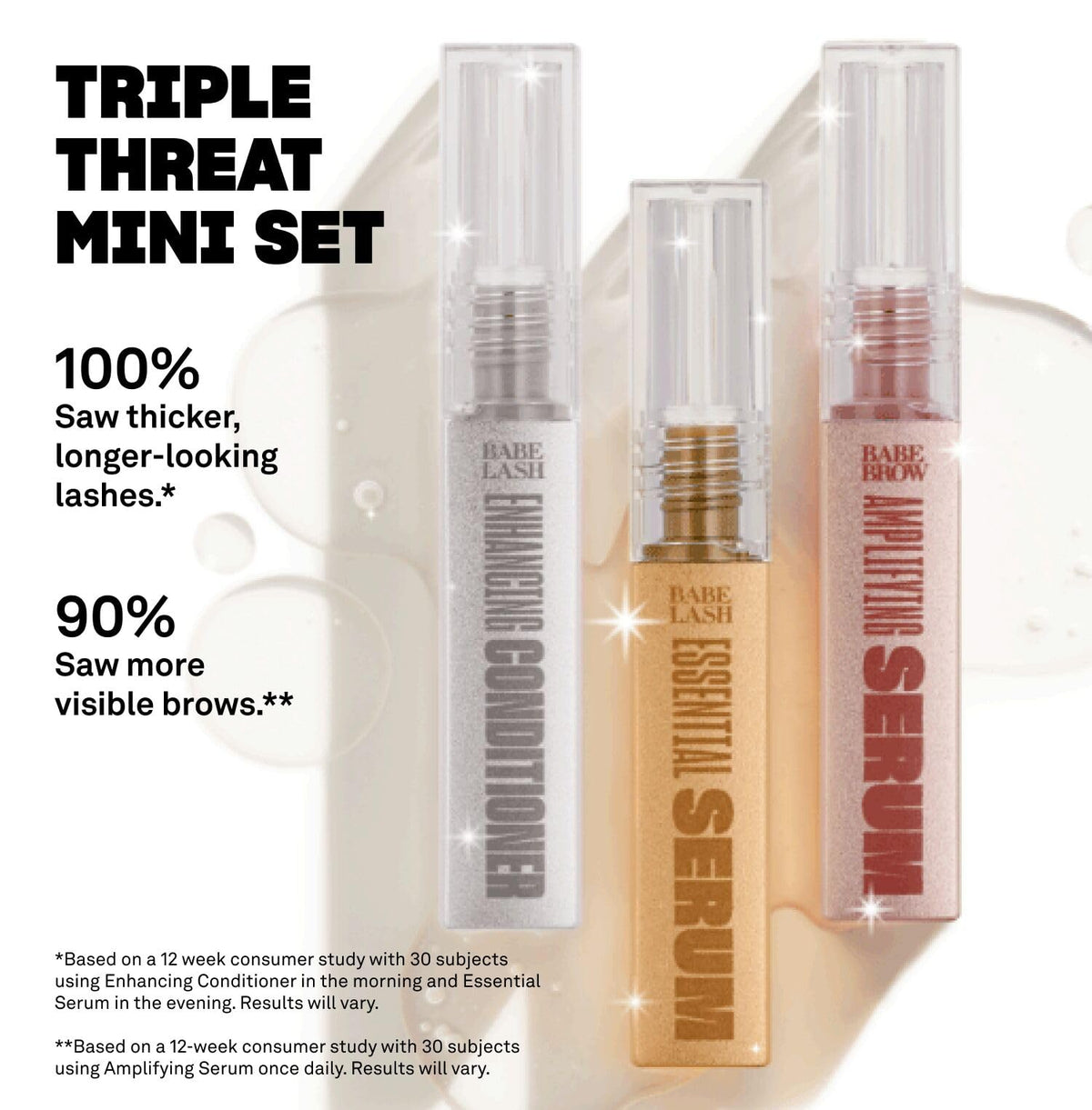 Sérum Amplificateur pour sourcils de BABE ORIGINAL, applicateur en brosse