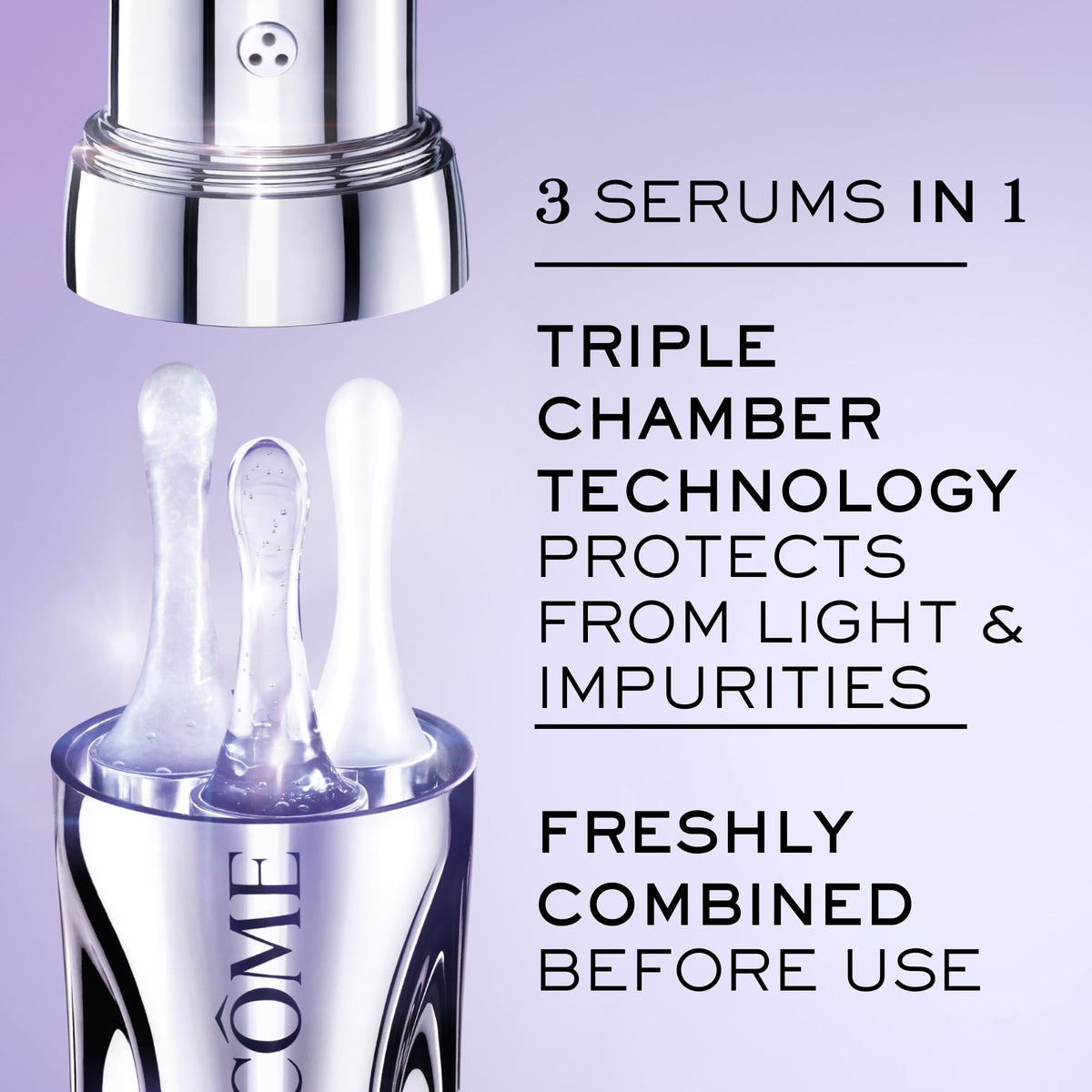 Sérum anti-âge Lancôme Rénergie H.C.F. en utilisation quotidienne