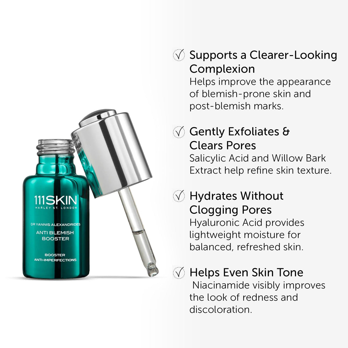 Sérum Anti-Blemish 111SKIN appliqué sur la peau