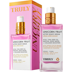 Sérum Après-Rasage Unicorn Fruit de Truly, vue avant avec étiquette colorée