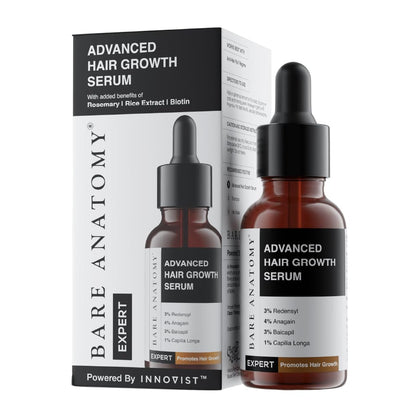 Sérum Avancé de Croissance Capillaire Bare Anatomy 30mL, avant de l'application