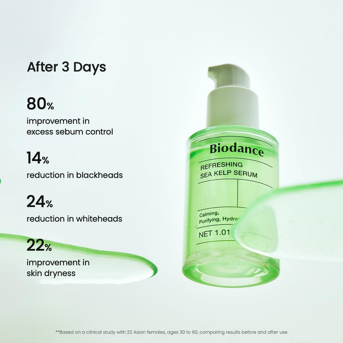 Sérum BIODANCE sur une table avec des produits de soin