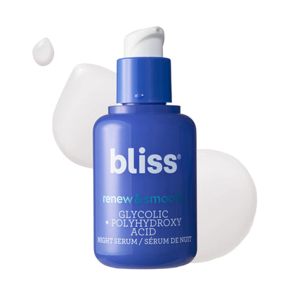 Sérum Bliss Renew & Smooth 30 ml vue avant avec étiquette