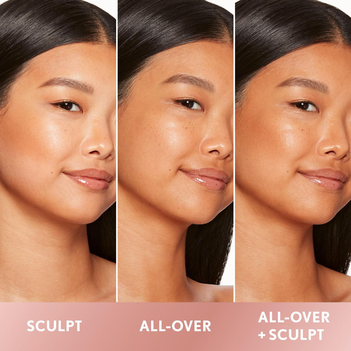Sérum bronzant TruBlend en application sur le cou